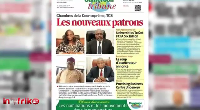 CAMEROUN : REVUE DES UNES DU MERCREDI 12 AOÛT 2020