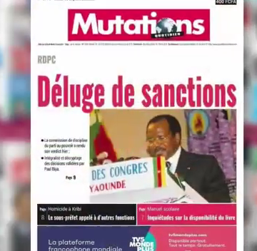 CAMEROUN: REVUE DES UNES DU JEUDI 10 SEPTEMBRE 2020