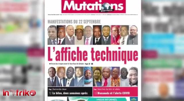 CAMEROUN: REVUE DES UNES DU LUNDI 21 AOÛT 2020