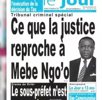 CAMEROUN: REVUE DES UNES DU VENDREDI 18 SEPTEMBRE 2020