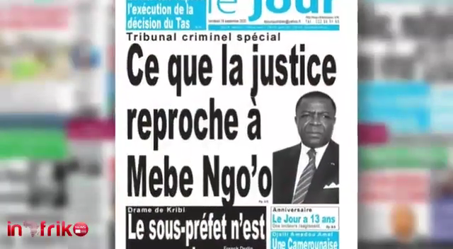 CAMEROUN: REVUE DES UNES DU VENDREDI 18 SEPTEMBRE 2020